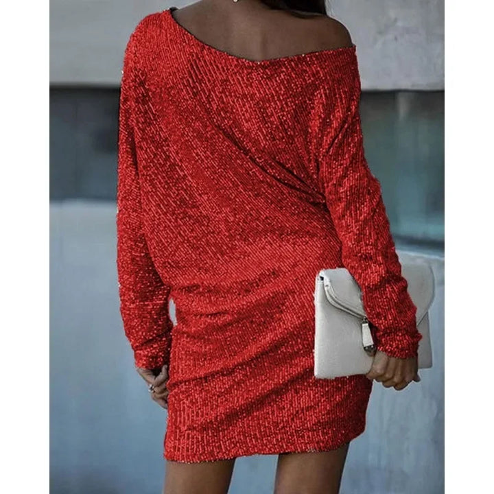 Drune | Party Paillettenkleid mit Kontrast