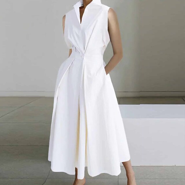Drune | Elegantes Kleid mit Kurzarm Schnitt