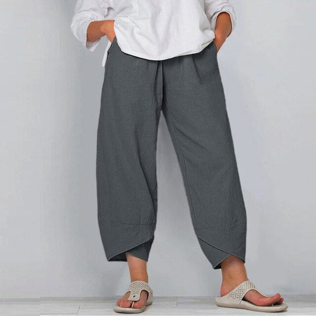 Drune - Lässige lockere Leinenhose