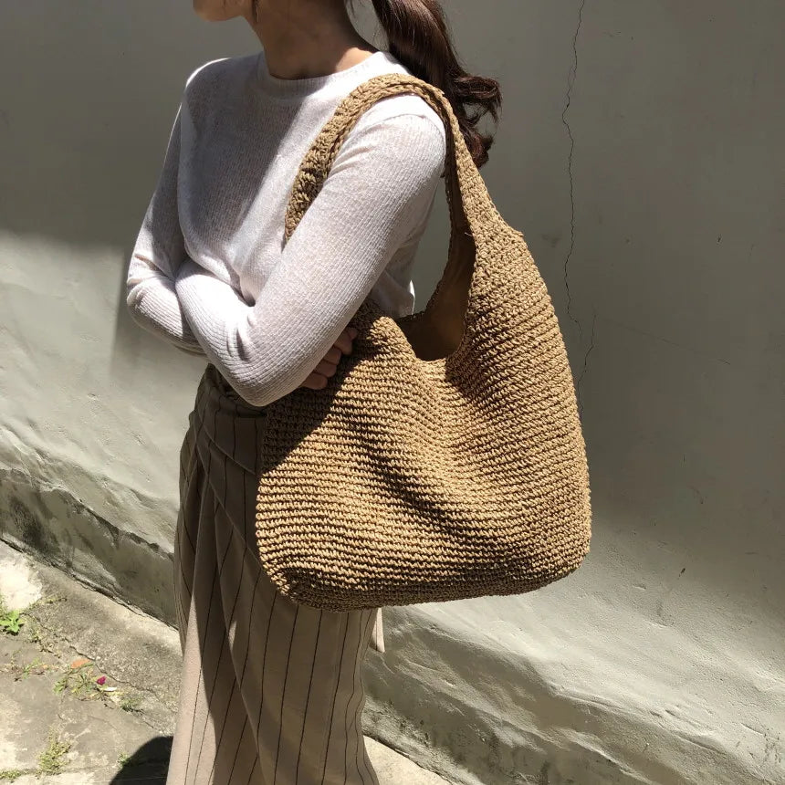 Drune | Elegante Strohtasche für Den Strand