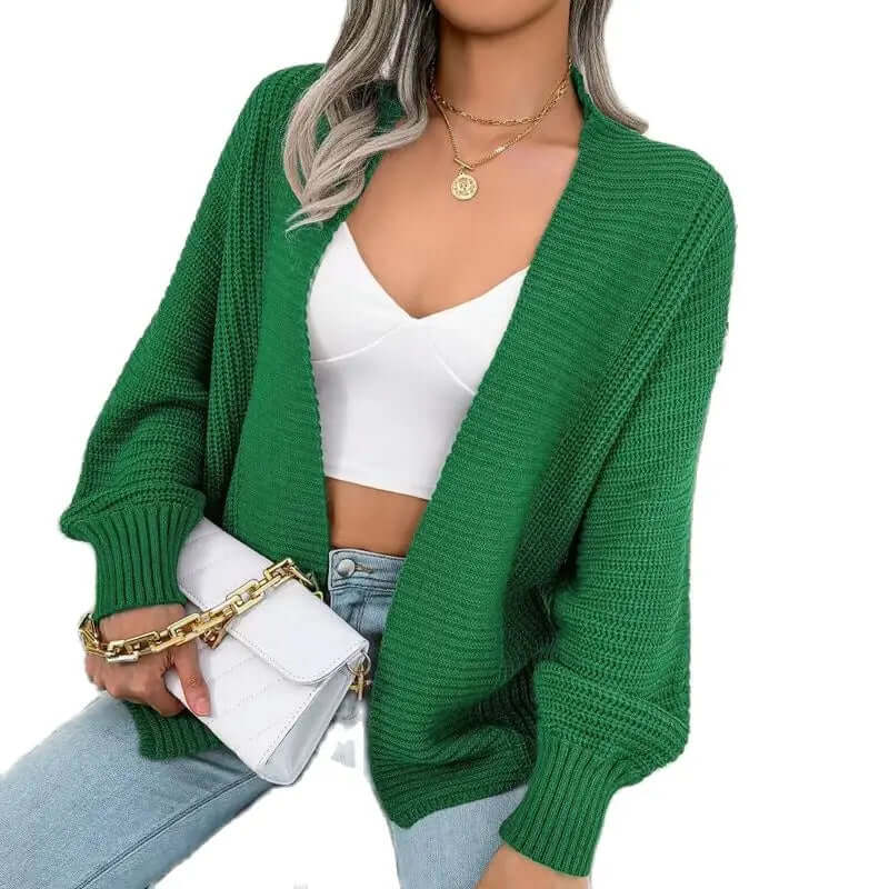 Drune | Strickjacke - Damen Herbst Strick Offen-Front Strickjacke