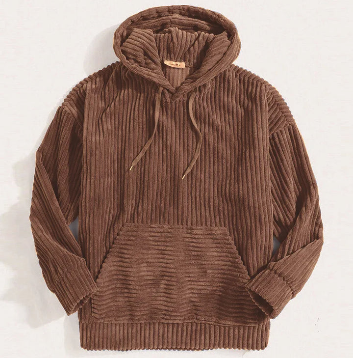 Drune | Hochwertige Herrencordjacke mit Kapuze