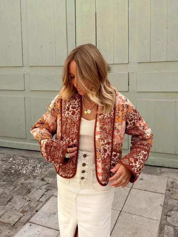Drune | Vintage-Haarschnittjacke aus weichem Karomuster für Frauen