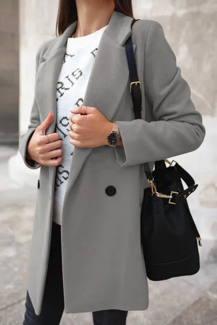Drune | Damen Langarm Wool Coat