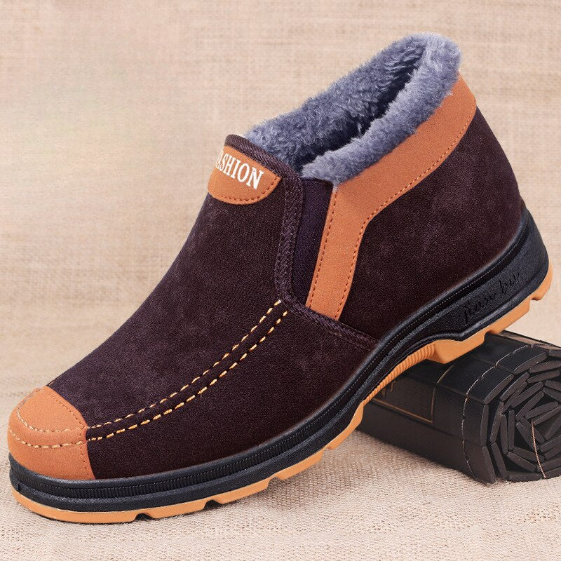Drune | Stiefel Wildleder Warme Fütterung Rutschfeste Sohle Bequemer Schlupfschuh