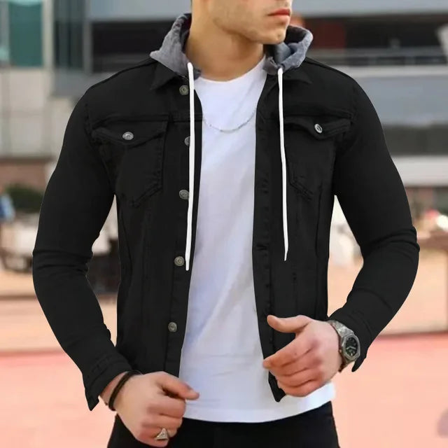 Drune | Timo Elegante Jeansjacke Mit Kapuze Für Männer