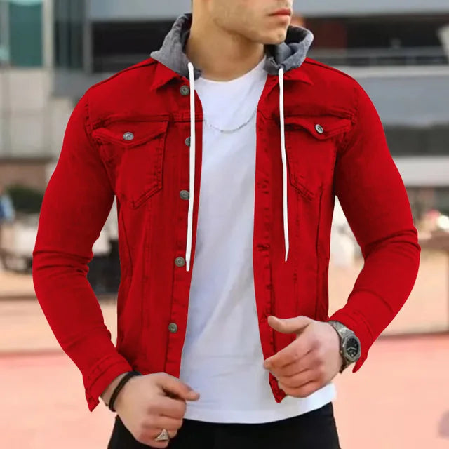 Drune | Timo Elegante Jeansjacke Mit Kapuze Für Männer