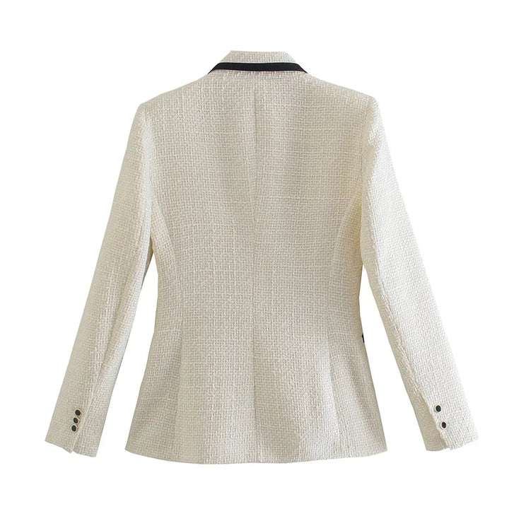 Drune - Damen Doppelreihiger Lässiger Blazer mit Langen Ärmeln