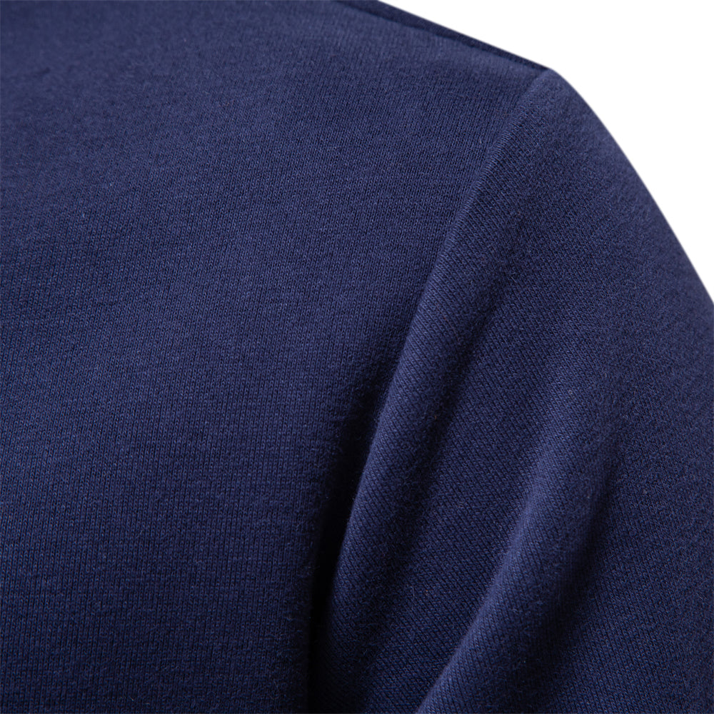Drune | Klassisches Polo Hals Sweatshirt Baumwolle Bequem und Stilvoll