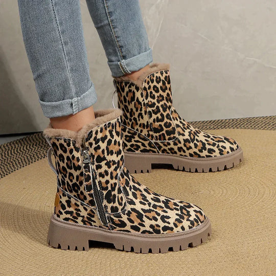 Drune | Leopardenmuster Winterstiefel