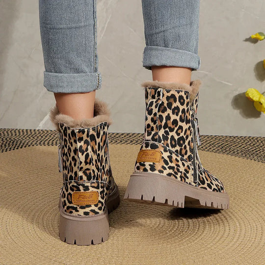 Drune | Leopardenmuster Winterstiefel