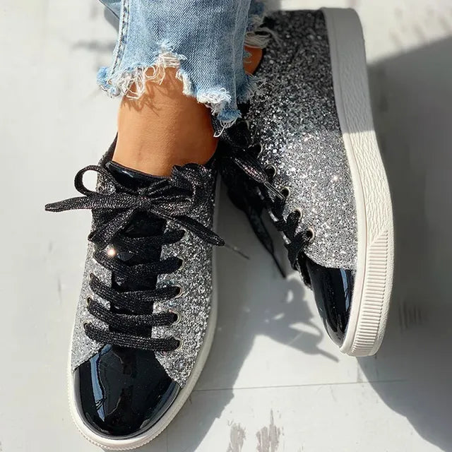 luxe lässige Glitzer Damenschuh