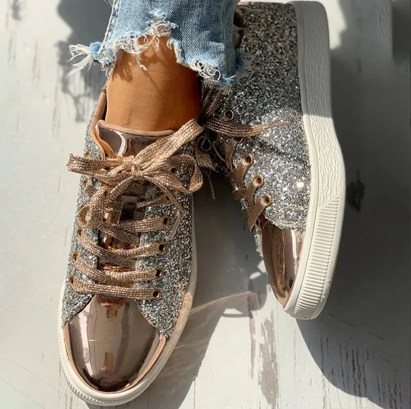 luxe lässige Glitzer Damenschuh
