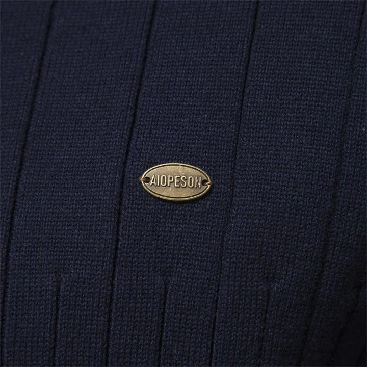 Drune | Halb-Zip Ripp Herrenpullover