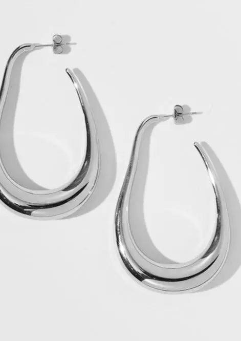 Drune | Minimalistische Insel Ohrringe in Silber