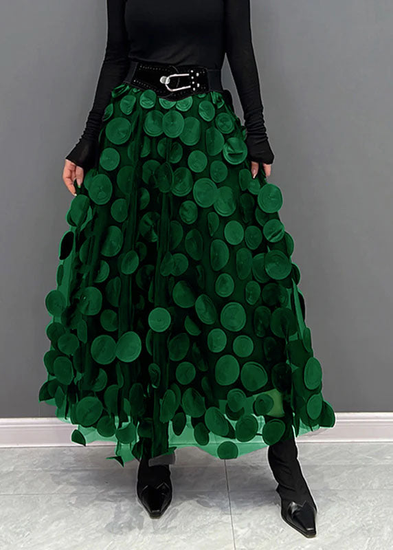 Schicker Damen Rock aus Polka Dot & Tüll-Patchwork | Drune