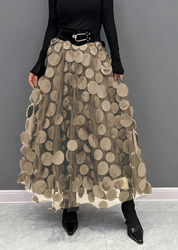 Schicker Damen Rock aus Polka Dot & Tüll-Patchwork | Drune