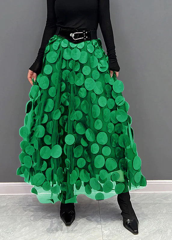 Schicker Damen Rock aus Polka Dot & Tüll-Patchwork | Drune