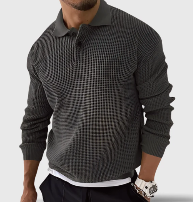 Drune | stilvoller gestrickter Polopullover für Männer