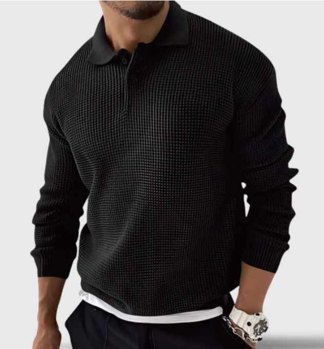 Drune | stilvoller gestrickter Polopullover für Männer