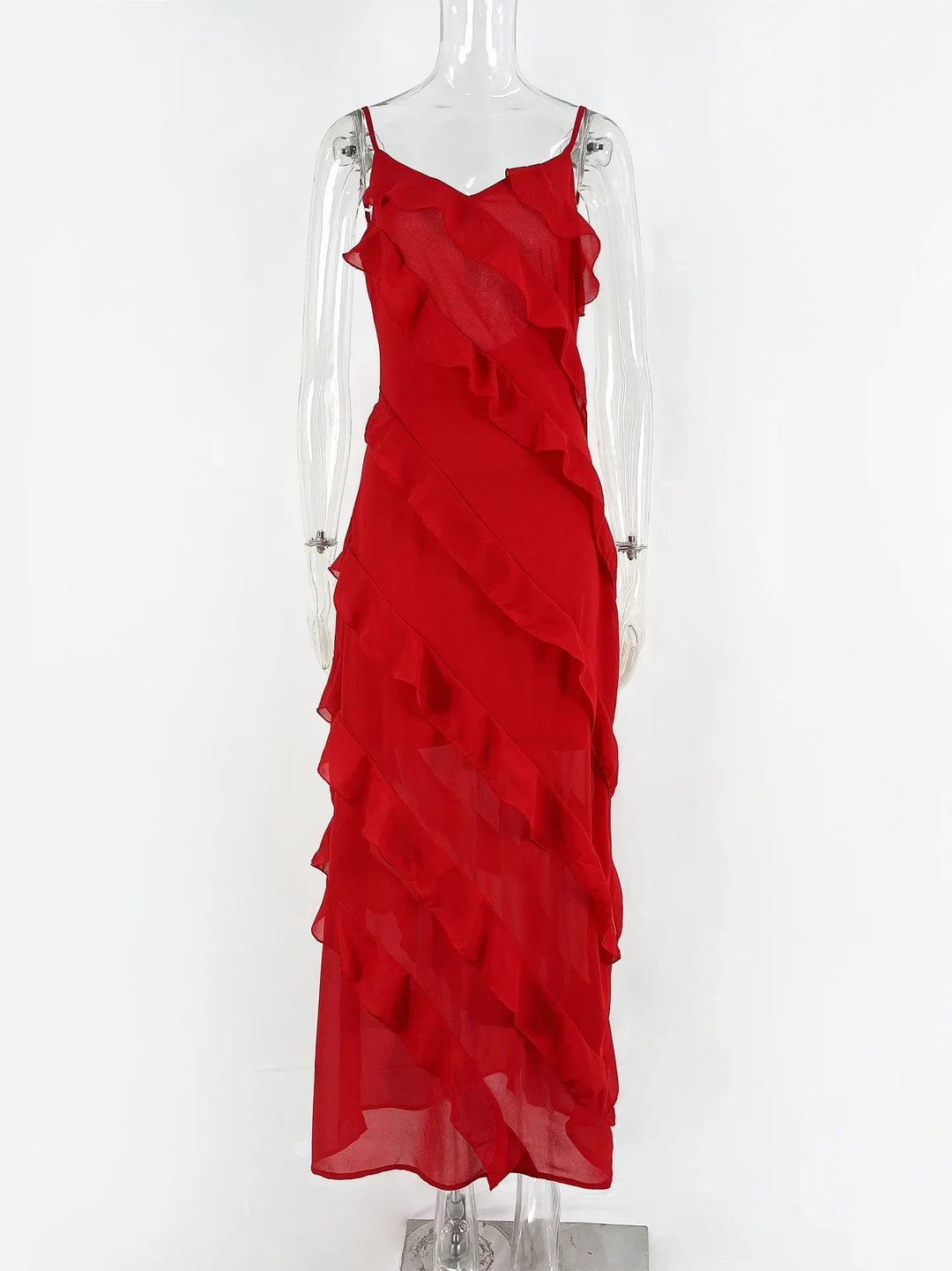 Drune I Rote Chiffon-Unterkleider für Damen