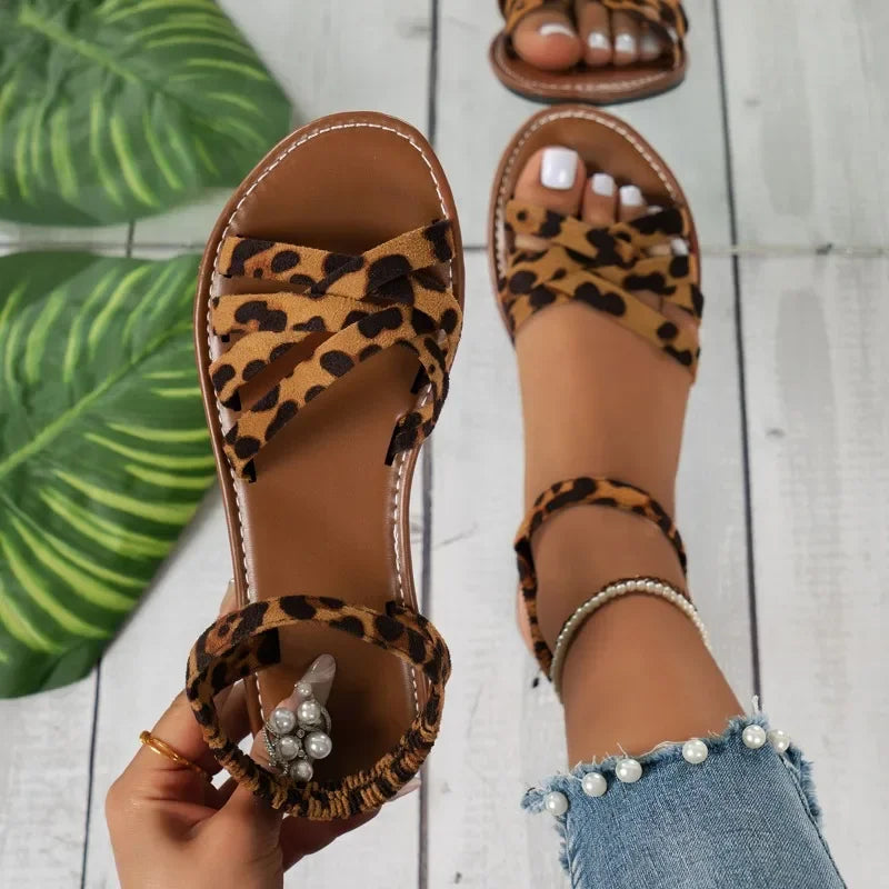 Drune | Print Flatsandalen mit Mühelosem Chic für Damen