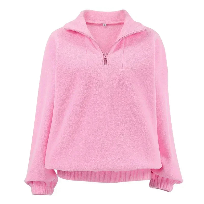 Drune | Kuscheliger Fleece-Pullover mit Reißverschluss