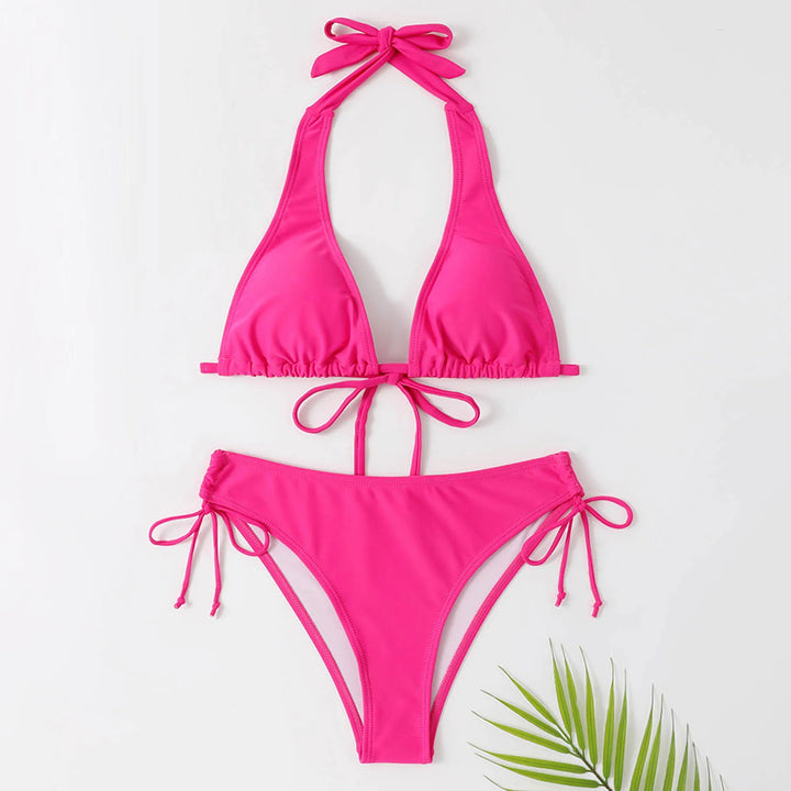 Drune - Klassischer Schwarzer Neckholder-Bikini