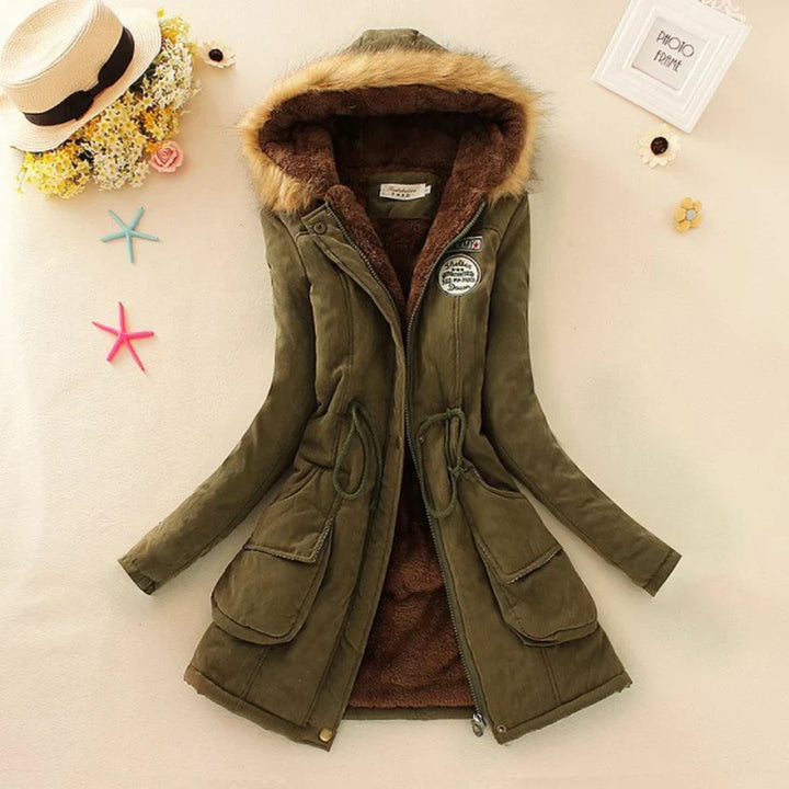 Drune | Warme Gefütterte Winterjacke mit Kapuze für Damen