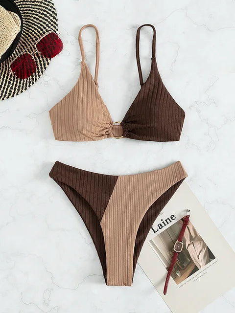 Drune | Drune | Push-Up-Bikini-Set mit Hoher Taille für Damen