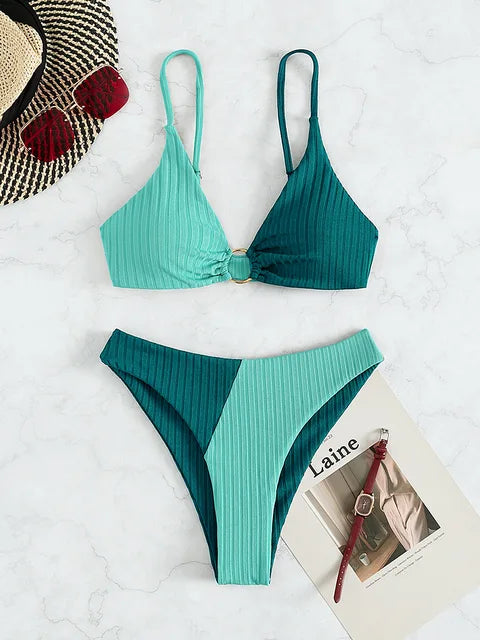 Drune | Drune | Push-Up-Bikini-Set mit Hoher Taille für Damen
