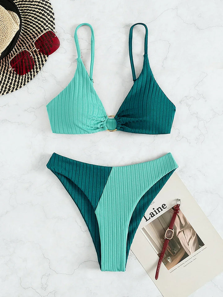 Drune | Drune | Push-Up-Bikini-Set mit Hoher Taille für Damen
