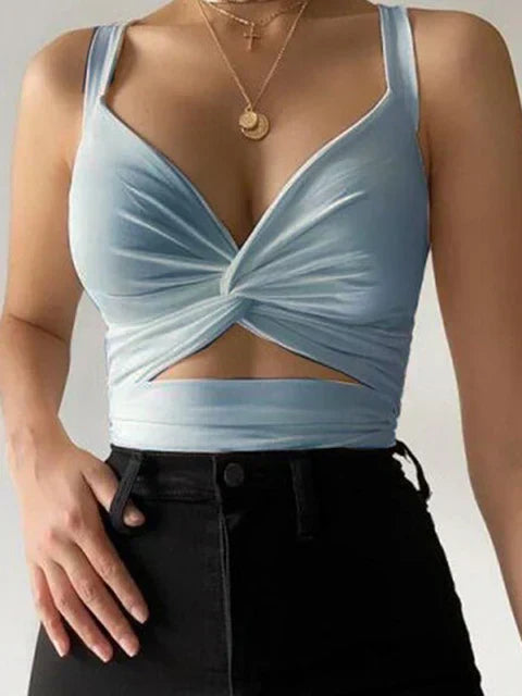 Drune | Ärmellose Crop Tops Kurz Sexy Mode