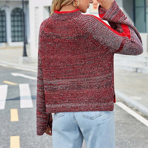 Drune | Strickpullover mit Kontraststreifen Viskose Modern und Warm