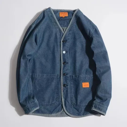 Drune | Jeansjacke mit V-Ausschnitt - Milo