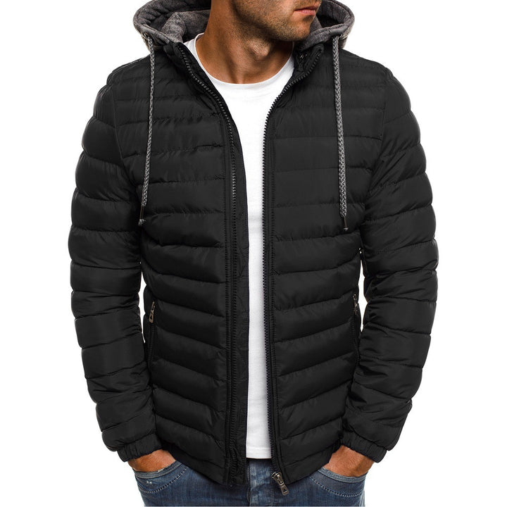 Herren nan gesteppte Kapuzenjacke mit wattierter Thermoisolierung und weichem Fleecefutter Drune