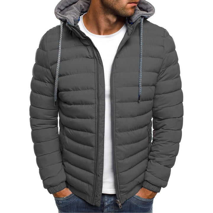 Herren nan gesteppte Kapuzenjacke mit wattierter Thermoisolierung und weichem Fleecefutter Drune