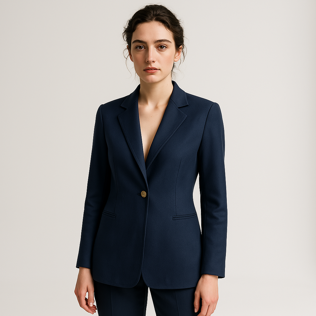 Drune | Blazer Klassisch Tailliert Ein-Knopf Minimalistische Eleganz