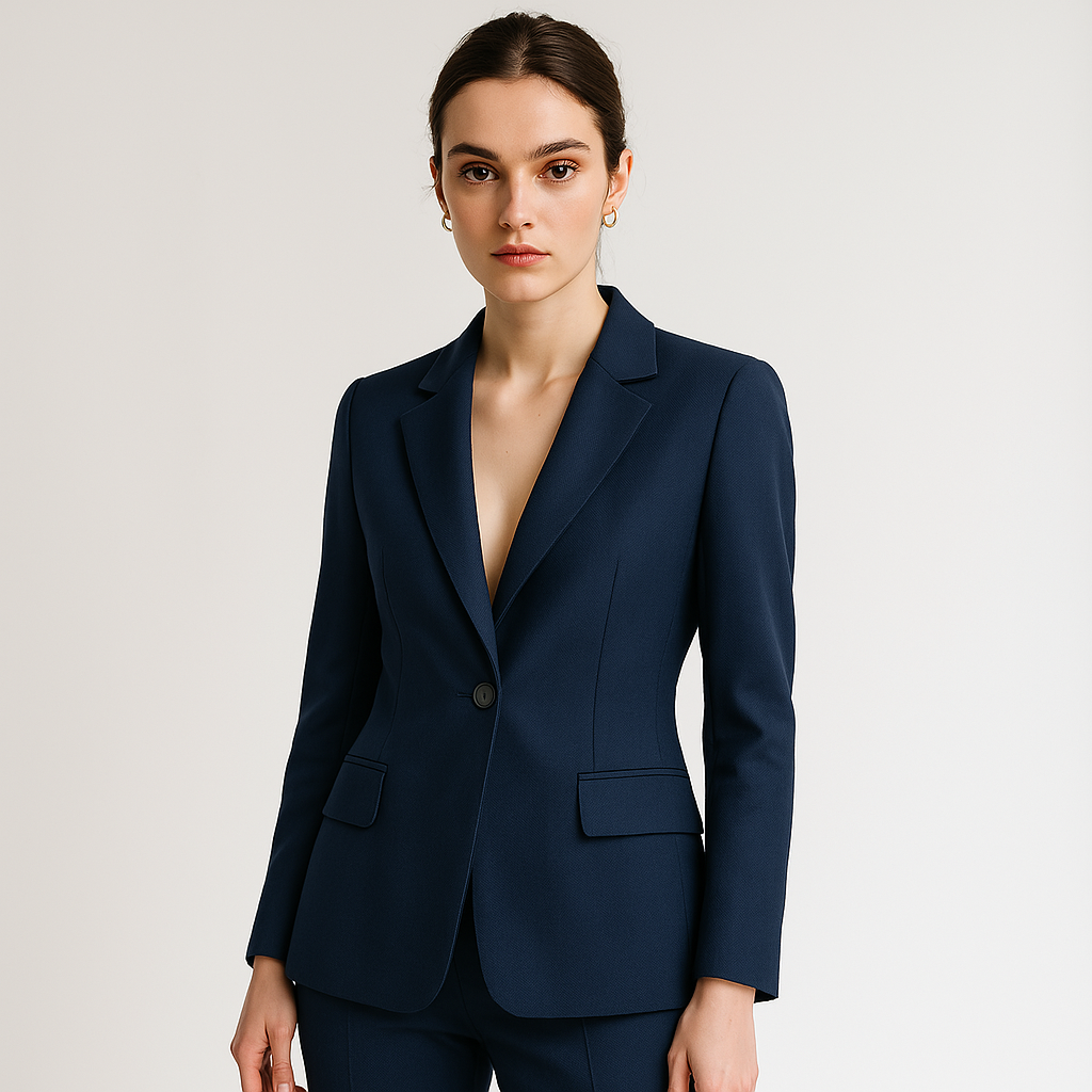Drune | Blazer Klassisch Tailliert Ein-Knopf Minimalistische Eleganz
