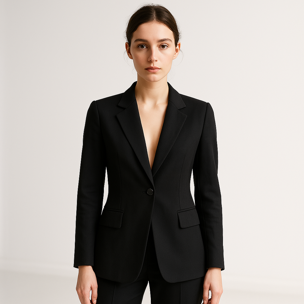 Drune | Blazer Klassisch Tailliert Ein-Knopf Minimalistische Eleganz