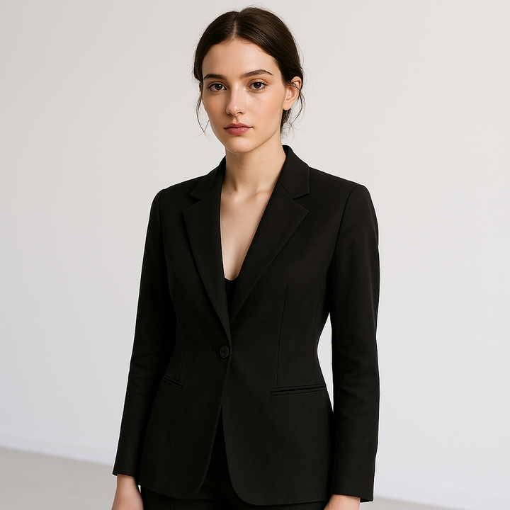 Drune | Blazer Klassisch Tailliert Ein-Knopf Minimalistische Eleganz