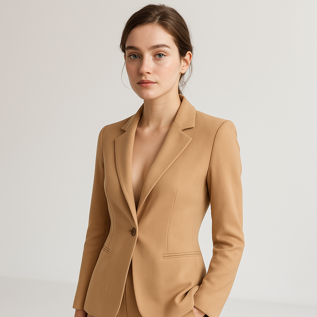 Drune | Blazer Klassisch Tailliert Ein-Knopf Minimalistische Eleganz