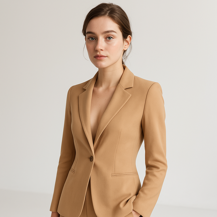 Drune | Blazer Klassisch Tailliert Ein-Knopf Minimalistische Eleganz