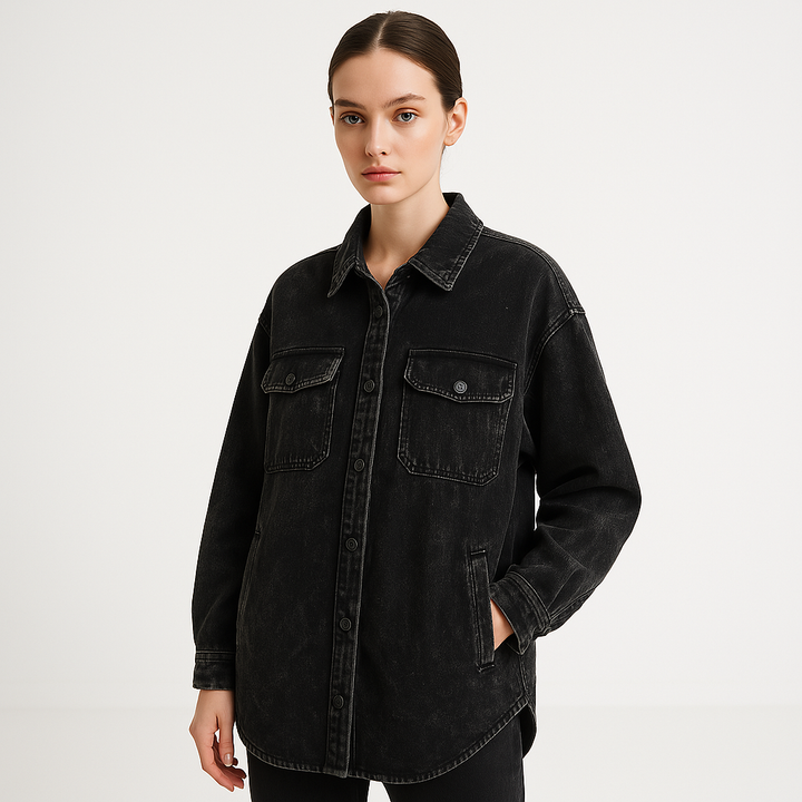Drune | Überhemd Used Effekt Cordvelours Lässiger Oversize Stil