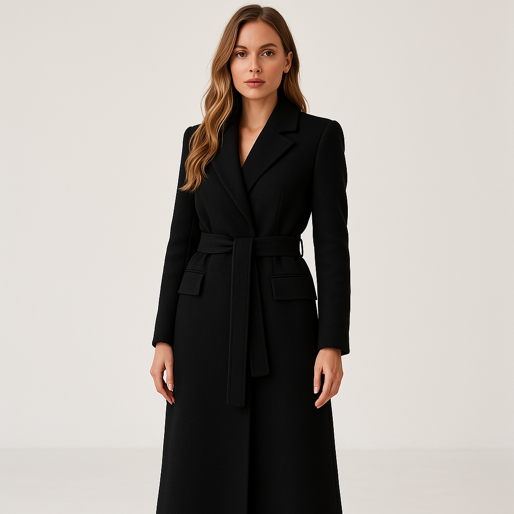 Drune | Lange Mantel Tailliert Eleganter Schnitt Urbaner Stil