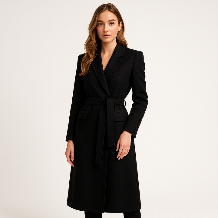 Drune | Lange Mantel Tailliert Eleganter Schnitt Urbaner Stil