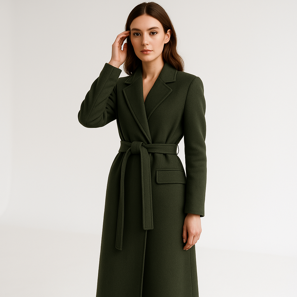 Drune | Lange Mantel Tailliert Eleganter Schnitt Urbaner Stil