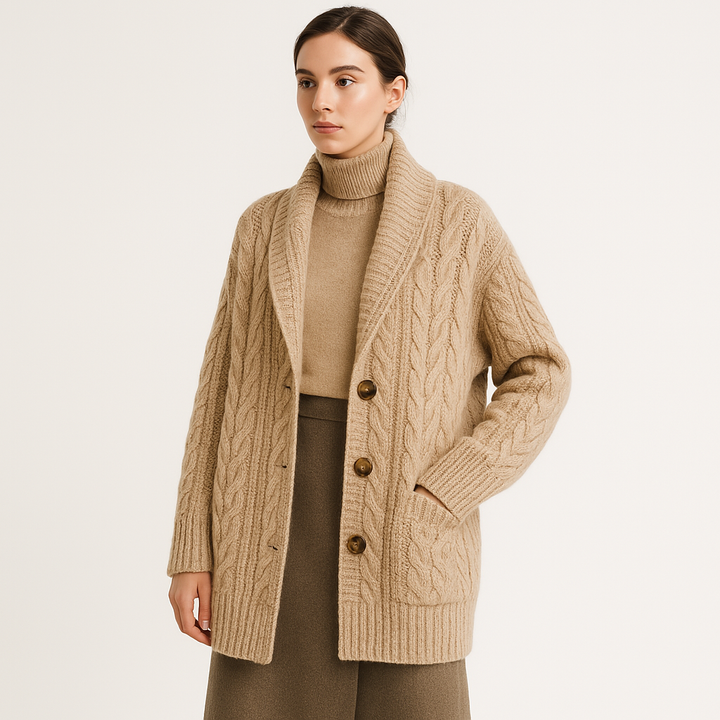 Drune | Langer Cardigan Torsadé Warm und Lässig
