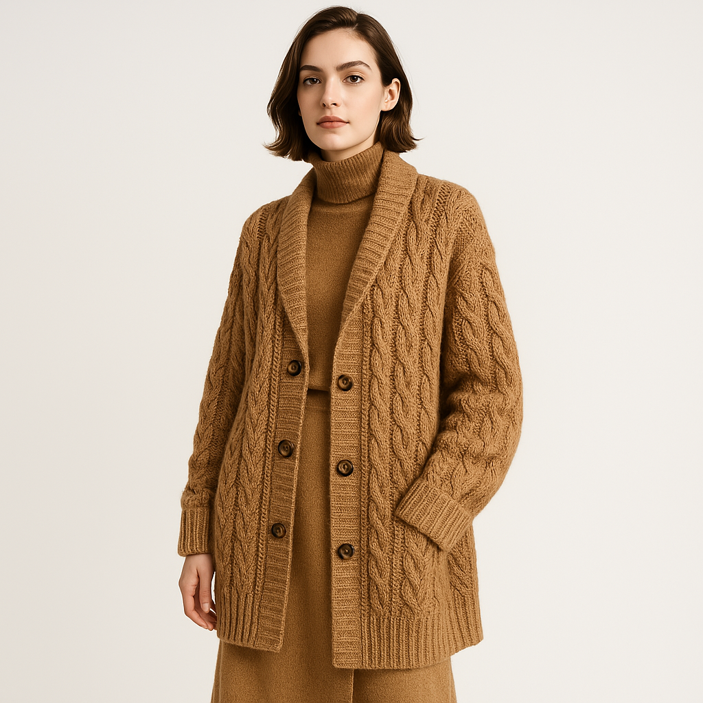 Drune | Langer Cardigan Torsadé Warm und Lässig