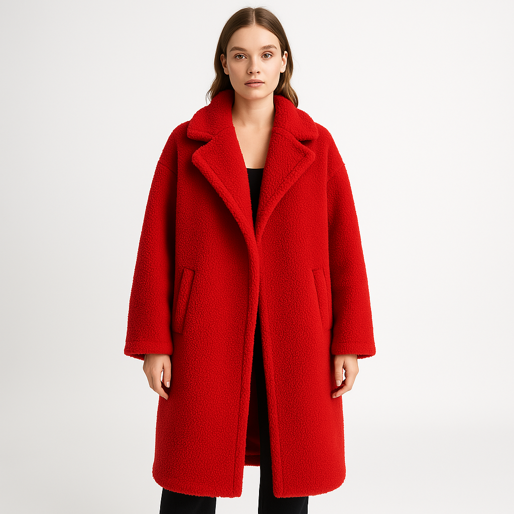 Drune | Mantel Teddy-Effekt Lang Warm und Trendy